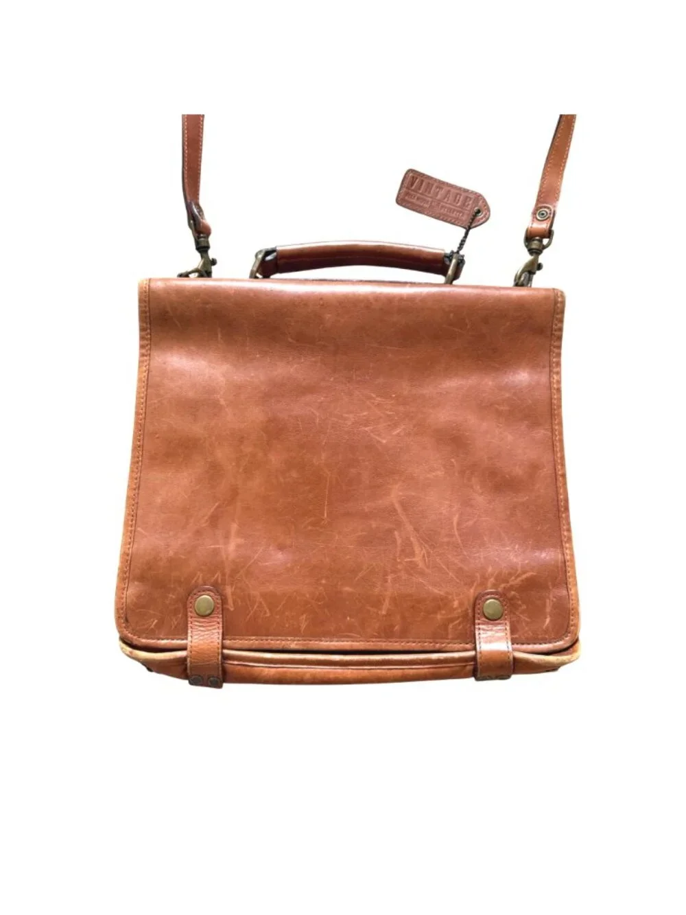 Vintage Alla Moda Bellezza Men's Messenger Bag Professional Academia Leather